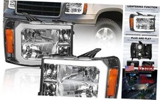 Headlight Assembly Compatible with 2007-2013 GMC Sierra 1500 2500HD 3500HD