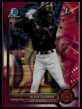 2022 Bowman #BCP-18 Alvin Guzman Chrome Prospects Fuchsia Lava Refractors #/199