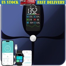 Smart Body Fat Scale W/ BMI Muscle Mass Water Weight Heart Rate App Sync New