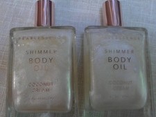 Body Oil Coconut Cream Pearlessence Shimmer   5 oz  NEW - BODY SPA 2 Pack