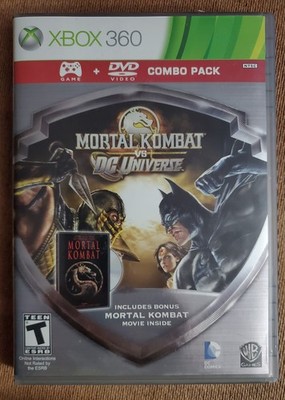 Mortal Kombat vs DC Universe Xbox 360 - DVD Movie Combo Pack CIB Tested