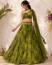 LEHENGA CHOLI INDIAN BOLLYWOOD WEDDING PARTY PAKISTANI WEAR READYMADE