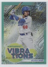 2022 Bowman Virtuosic Vibrations Aqua Refractor 50/125 Wilman Diaz #VV-12 00k7