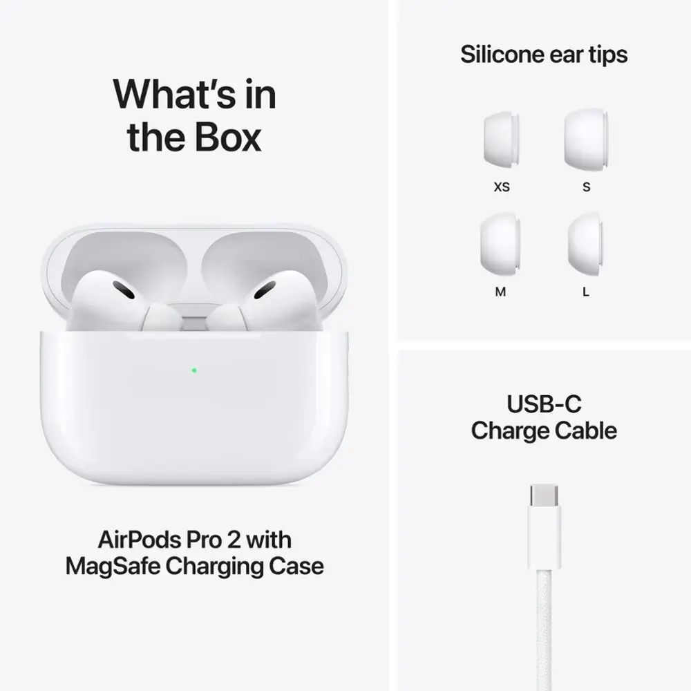 Apple AirPods Pro 2 White With USB-C Charging Case In Ear
