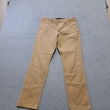 Banana Republic Pant Pens 32x30 Brown Cotton Chino Straight Leg Preppy Business