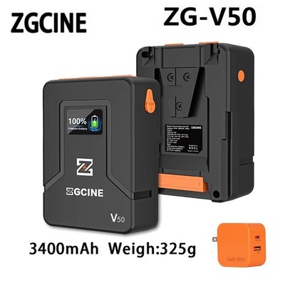 ZGCINE ZG-V50 Mini V-Mount-Akku Mit 65W Pd-Ladekit 3400mAh Support D-Tap/Bp
