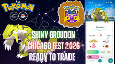 SHINY GROUDON WITH CHICAGO BACKGROUND CHICAGO GO FEST 2026 POKEMON GO