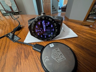 TAG Heuer Connected Modular 45 Titanium SBF8A8001 Smartwatch w/ Charger Manuals