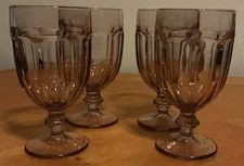 Vintage Libbey Gibraltar Duratuff Iced Tea Goblets plum Set Of 3 (Light Purple)