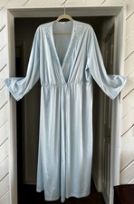 VTG Light Blue Robe Size Large 1960 s Lace