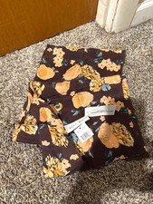 Anne Klein Women's Brown Floral Silk Scarf 60x10 Inches