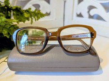 VTG USS 4 1/2 - 5 3/4 Eyeglasses Frame USA Men Military Issued 1970s Soft Brown