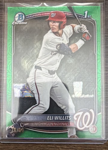 2025 Bowman Draft - Chrome Eli Willits #BDC-1 Green Mojo Refractor /99 (RC)
