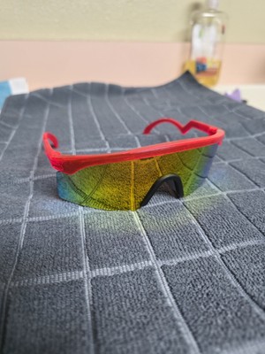 Oakley razor blades crimson red iridium clear triggers | eBay