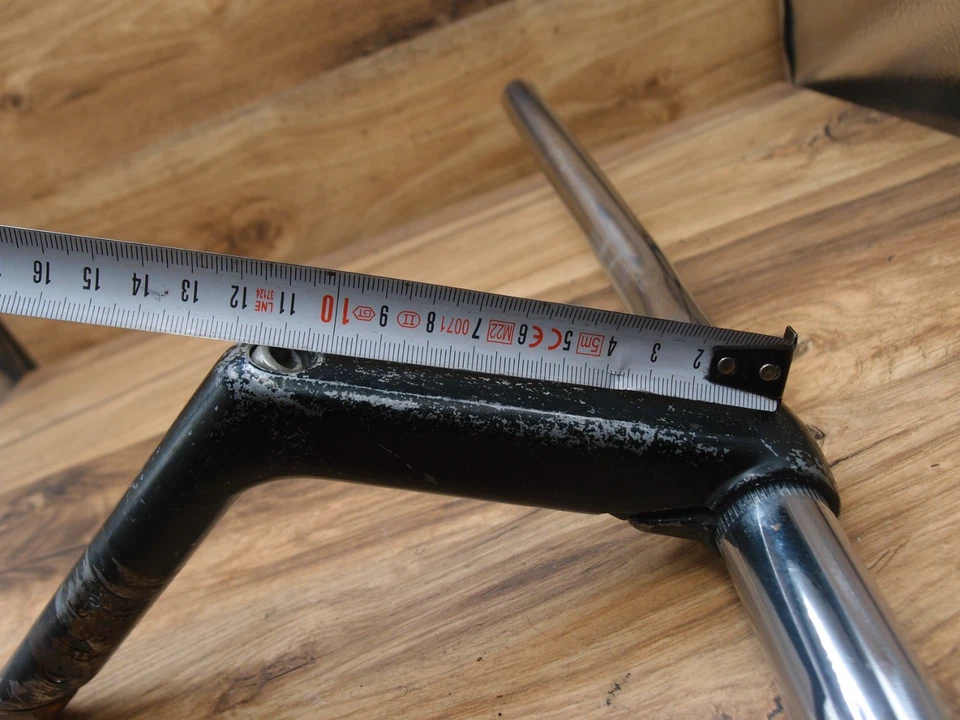 steel chromed flat handlebar + quill stem ITM Bioline made in Italy 22 mm quill - Image 3 of 4