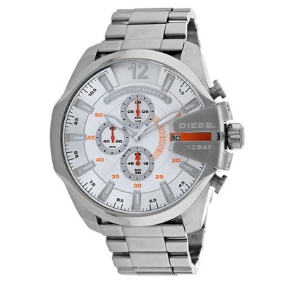 Diesel Men's Mega Chief Silver Dial Watch - DZ4328