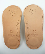 Men's Leather 3/4 Arch Insoles Size 12 - 121/2 Germany New