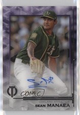 2019 Topps Tribute Tribute Auto Purple 25/50 Sean Manaea #TA-SM Auto 0gn6