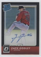 2016 Panini Donruss Optic Rated Rookies Black 24/25 Zack Godley #168 Auto b9e