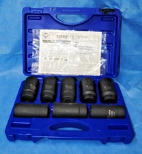 Astro Pneumatic Tool 8-piece 12-Point Axle Nut Socket Set #78868 **NICE**