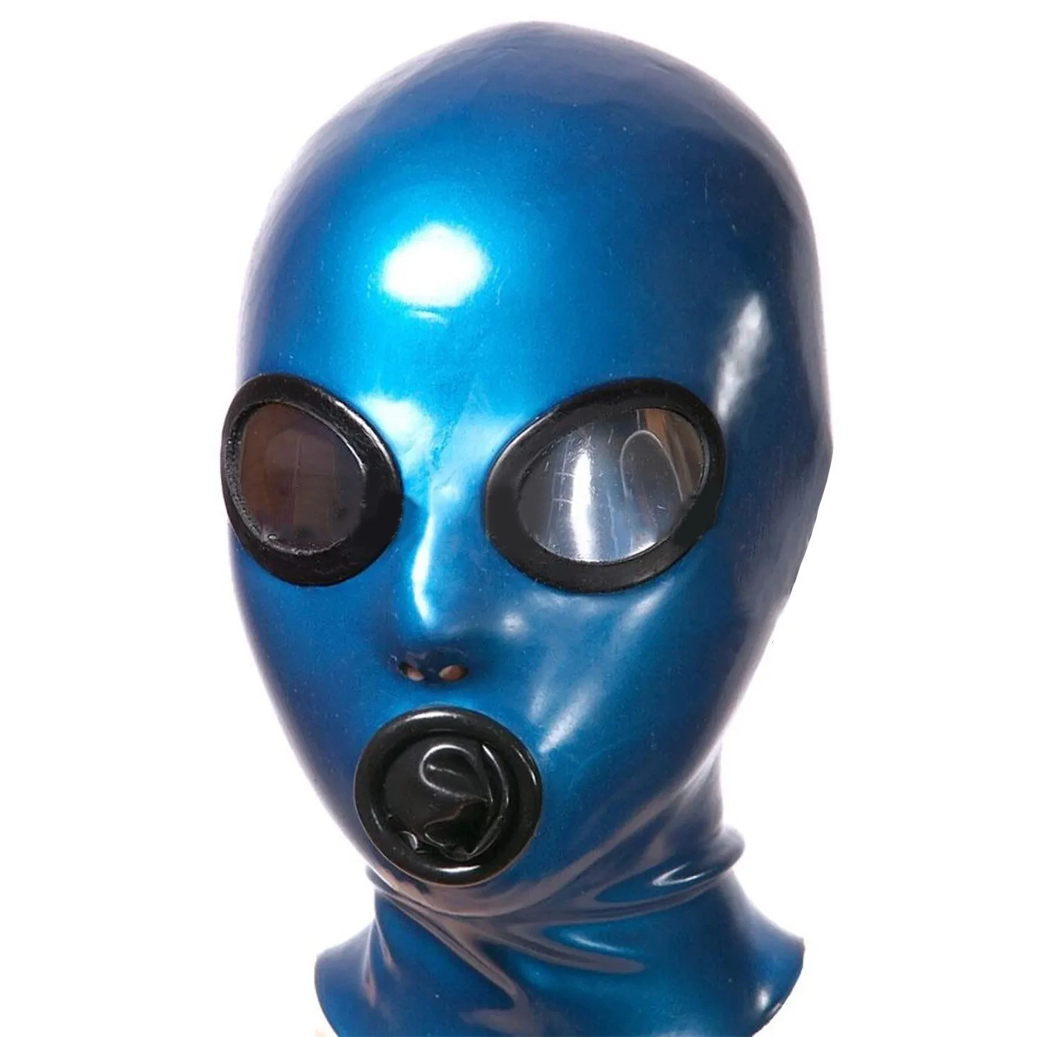 Latex Gummi Rubber MASK EYE Glasses mouth sheath Fetish Mask Cosplay