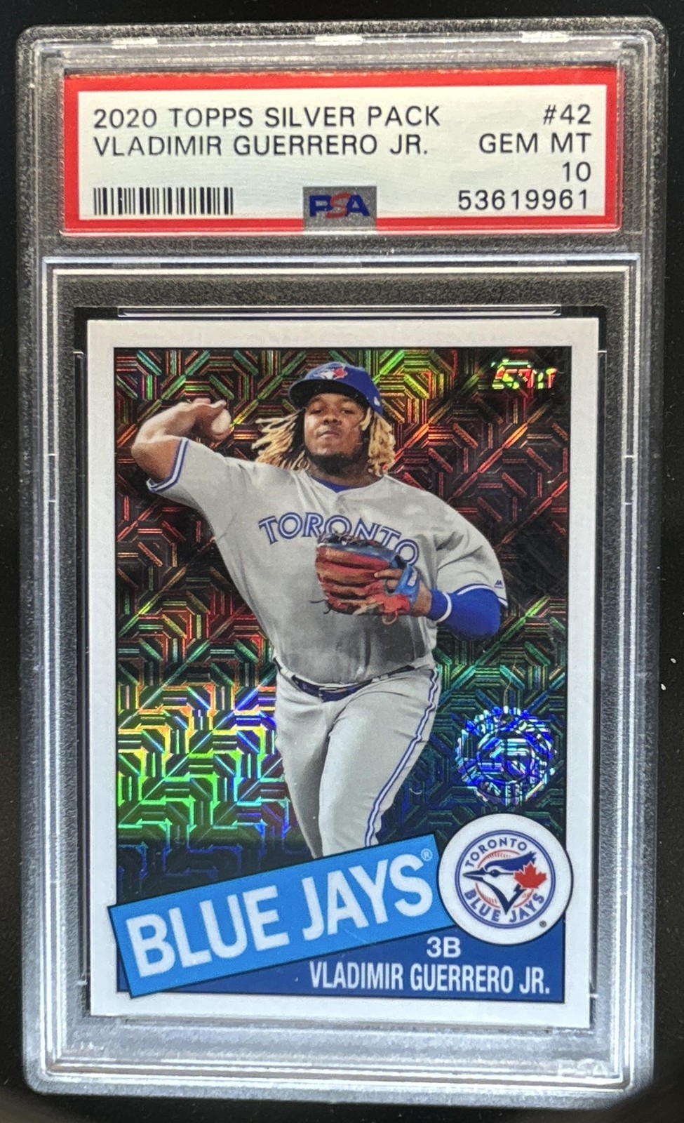 2020 Topps Vladimir Guerrero Jr. 1985 Chrome Silver Pack Promotion 85C-42 PSA 10