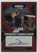 2024 Panini Prizm Prospect Signatures Red 60/99 Leo De Vries #PS-LDV Auto 17di