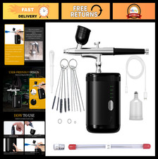 Handheld Cordless Airbrush Kit - 0.3/0.5mm Nozzle for Nail Art, Cake Decor Mak