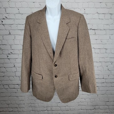 Royal Regency Brown Herringbone 2 Button Notch Vented Blazer Sport Coat 38