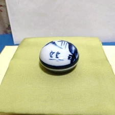 Incense Holder Blue And White Porcelain Landscape w/Box Tea Ceremony Utensils 