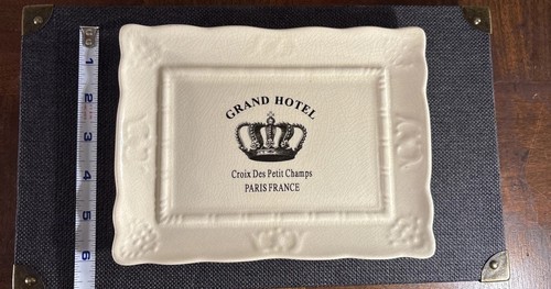 Vintage Grand Hotel Croix Des Petit Champs Paris France Souvenir Ceramic Tray - Picture 8 of 8