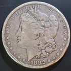 1882 Morgan Silver Dollar No Mint Mark Philadelphia 90% Silver $1