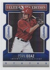 2014 Panini Elite Extra Edition Prospects Status Blue Die-Cut /100 Isan Diaz 0o9