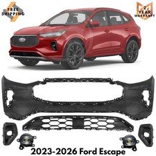 Front Bumper Cover & Fog Light Assembly Kit For 2023-2026 Ford Escape ST-Line