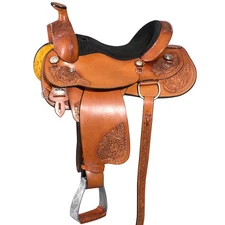 87BH Western Horse Saddle American Leather Ranch Roping Cowboy Hilason
