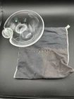 Vintage Steuben Signed Crystal Art Glass Ball Handle Tray