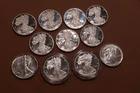 American Eagle 1 oz Silver Proof Coins Lot of 11 Encased 9 Proof 2 Circ 1oz