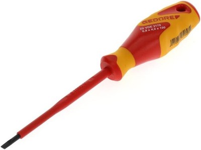 GEDORE VDE Schraubendreher Schlitz, Schraubenzieher 1000 V isoliert, Elektrik,