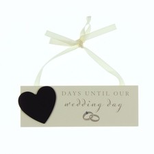 Amore Countdown zur Hochzeit Plakette mit Kreide
