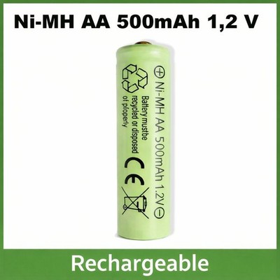 AA NiMH 500 mAh 1,2 V Mignon R6 Solar-Akku wiederaufladbar - für Solarlampen