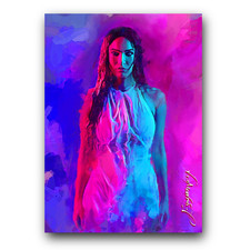 Megan Fox #7 Art Card Limited 23/50 Edward Vela Signed (Movies Actress)