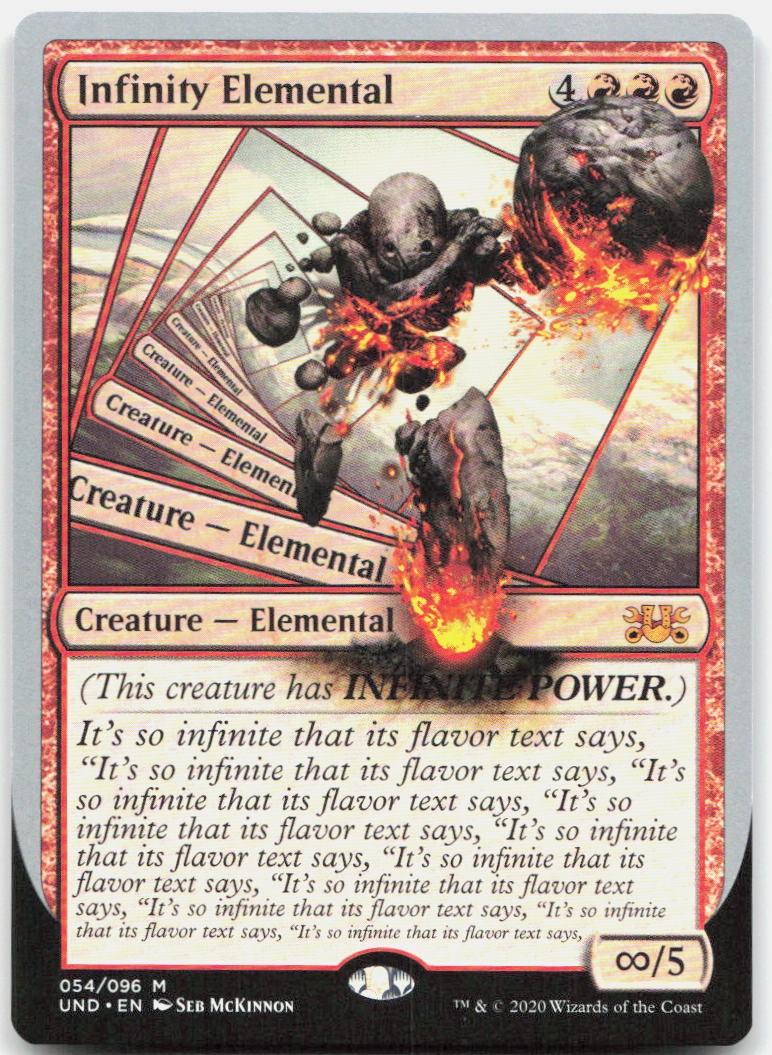 Infinity Elemental 54 Near Mint Unsanctioned Mythic Magic: The Gathering