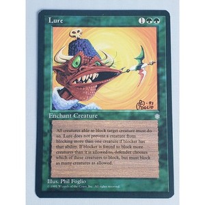 Magic The Gathering Lure 4th Edition 1995 Green Enchantment Phil Foglio Art