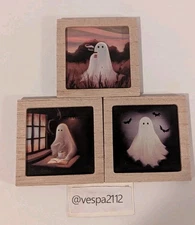 Target Bullseye Playground Halloween Ghost Picture Magnet Set Of 3 Ghosts Coffee