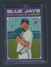 2020 Topps Heritage Chrome Purple Rookie THC-549 Shun Yamaguchi