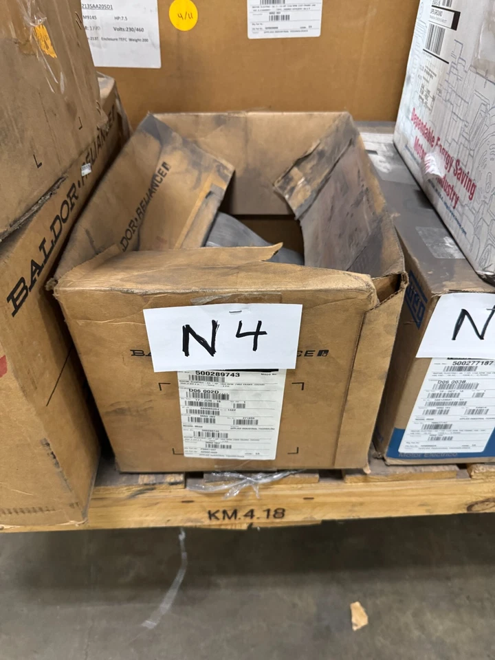 BALDOR MOTOR N4 1 HP M3546 1725 RPM 208-230/460 V  3.7-3.4/1.7 AMP 3 PH FR 56 - Image 2 of 4