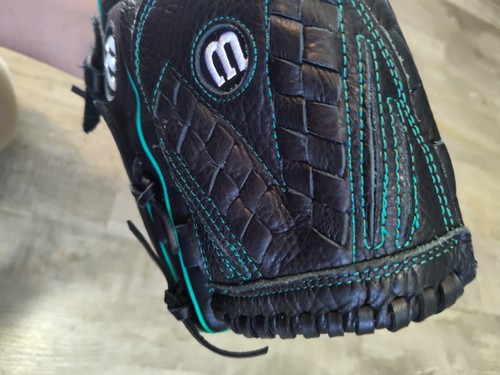 Wilson A500 12.5” Turquois Green Youth Softball Baseball Glove Right Hand Throw - Picture 5 of 10