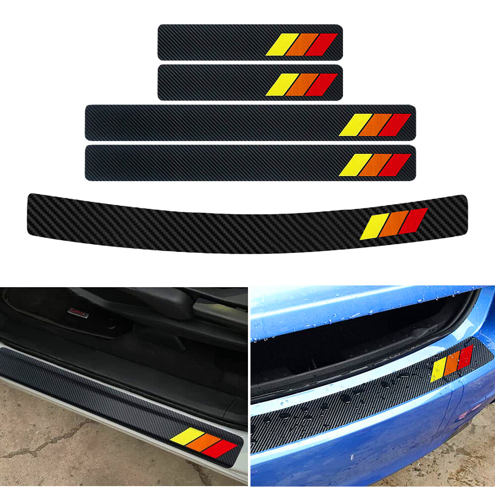 Toyota Car Door Sill Scuff Plate Cover Anti Scratch Decal Sticker Trunk Protector