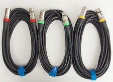 7.5m microphone cable XLR-XLR DMX cable OFC copper 3 pieces each 7.5m long Cable Hook and Loop