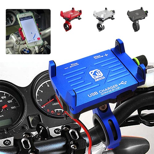 360° Motorcycle Phone Holder USB Fast Charger Motorcycle Cell Phone Stand Holder - Picture 3 of 14